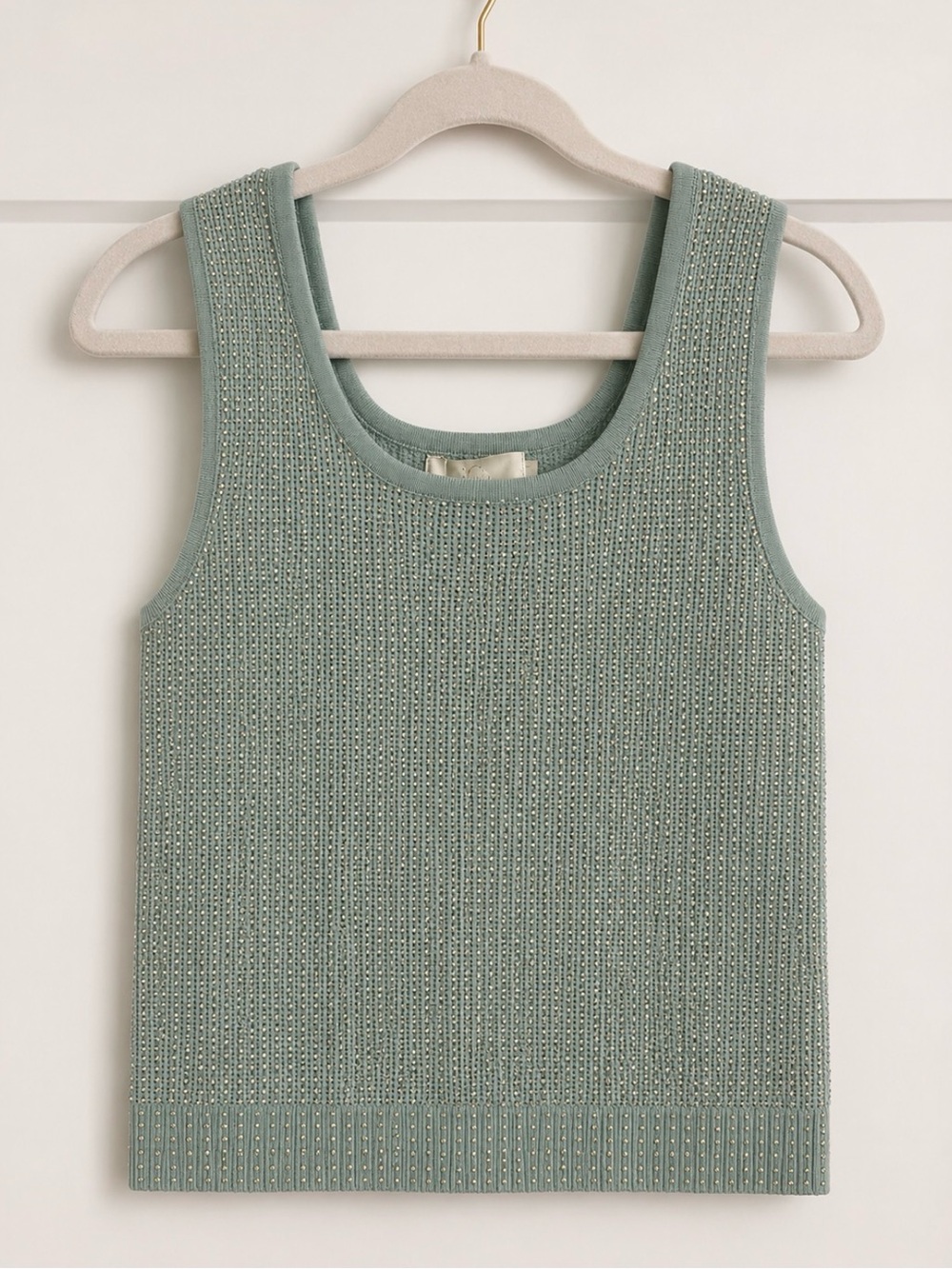 Rhinestone Knit Tank Top
